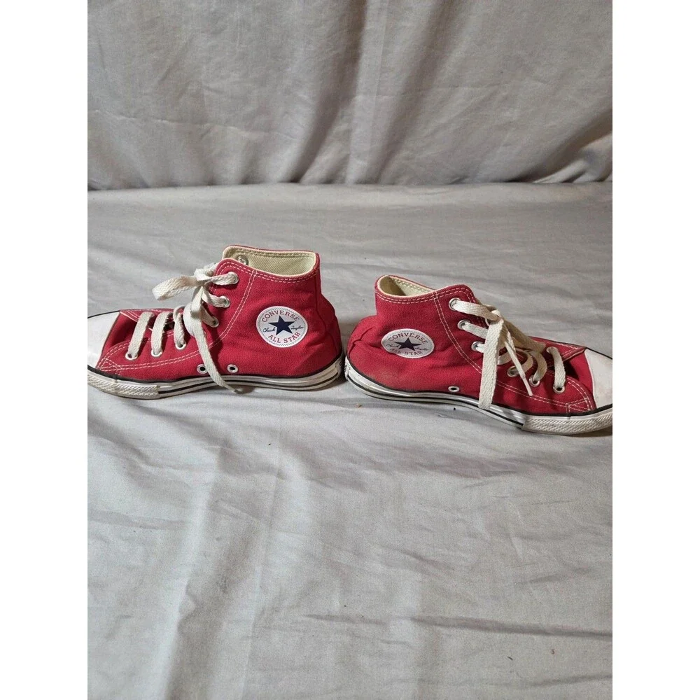 VTG Y2K CONVERSE All Star Red Hi-top tennis shoes kids 9 skater retro cons